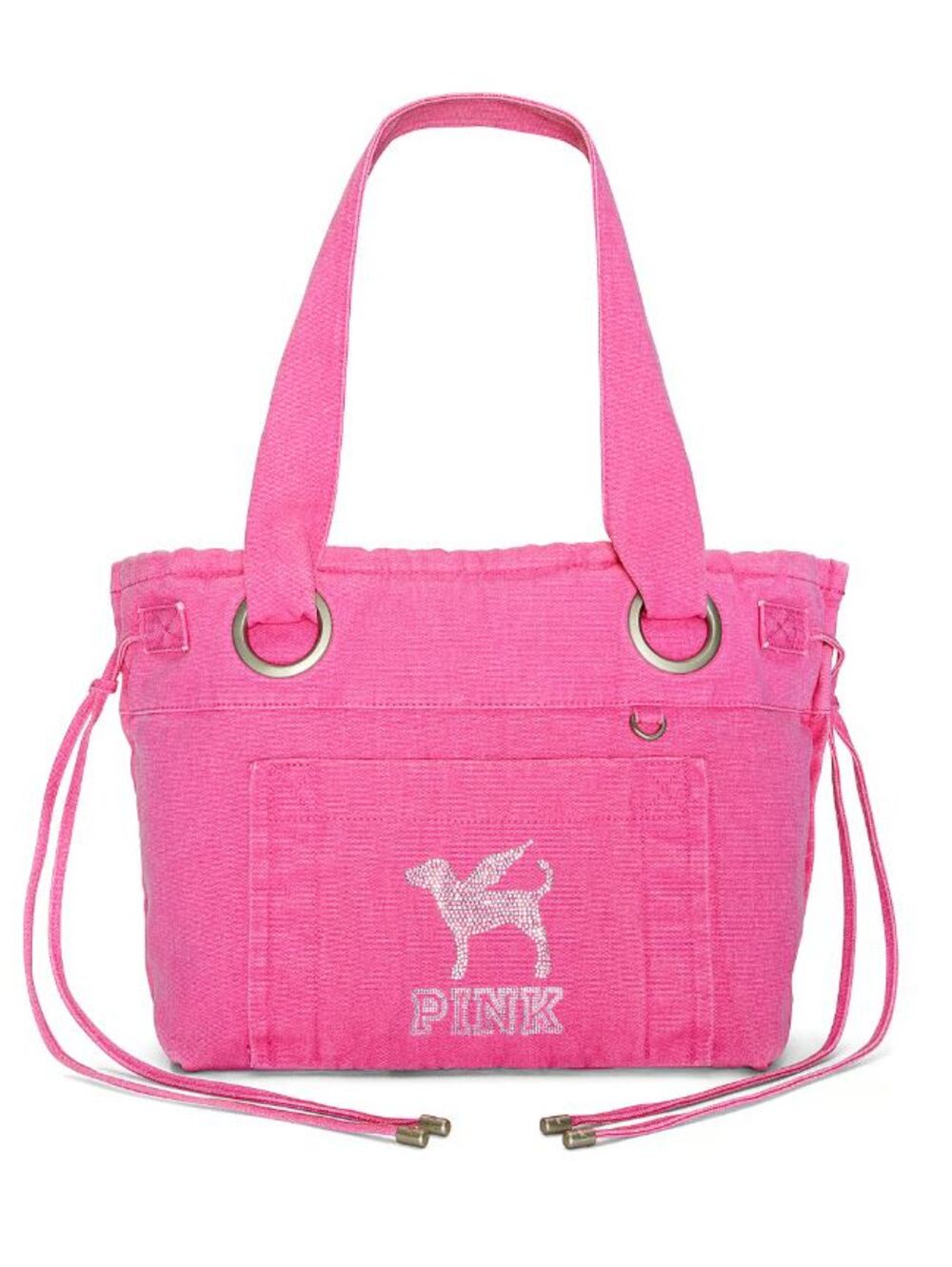 Victoria's Secret VS PINK Fashion Show 2026 Bling Dog Canvas Tote Bag Purse